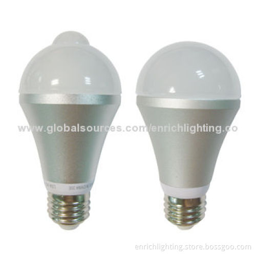 PIR Sensor LED Bulb, 6W with 220-240V AC, Factory Direct Price, B22/E27